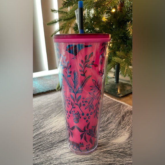 NWT - 2022 Starbucks Venti (24oz) Pink Holiday Color Changing Cold Tumbler - Picture 2 of 6